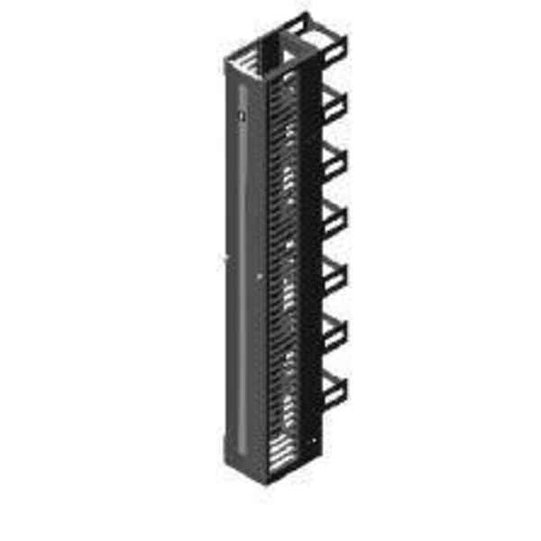 Chatsworth Products Cpi EVOLUTION G3 VERTICAL COMBO, CBL MGR, 84"HX12"WX20.2"D, BLACK 35574-703